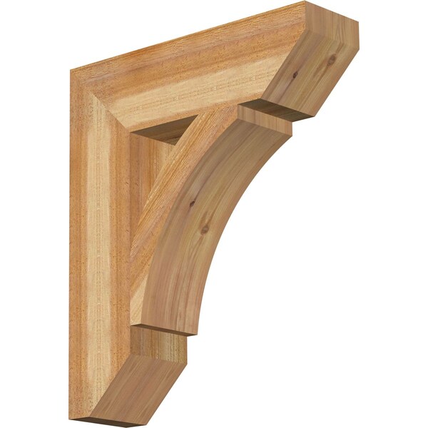 Ekena Millwork Thorton Slat Rough Sawn Bracket, Western Red Cedar, 6"W x 22"D x 26"H BKT06X22X26THR06RWR - main